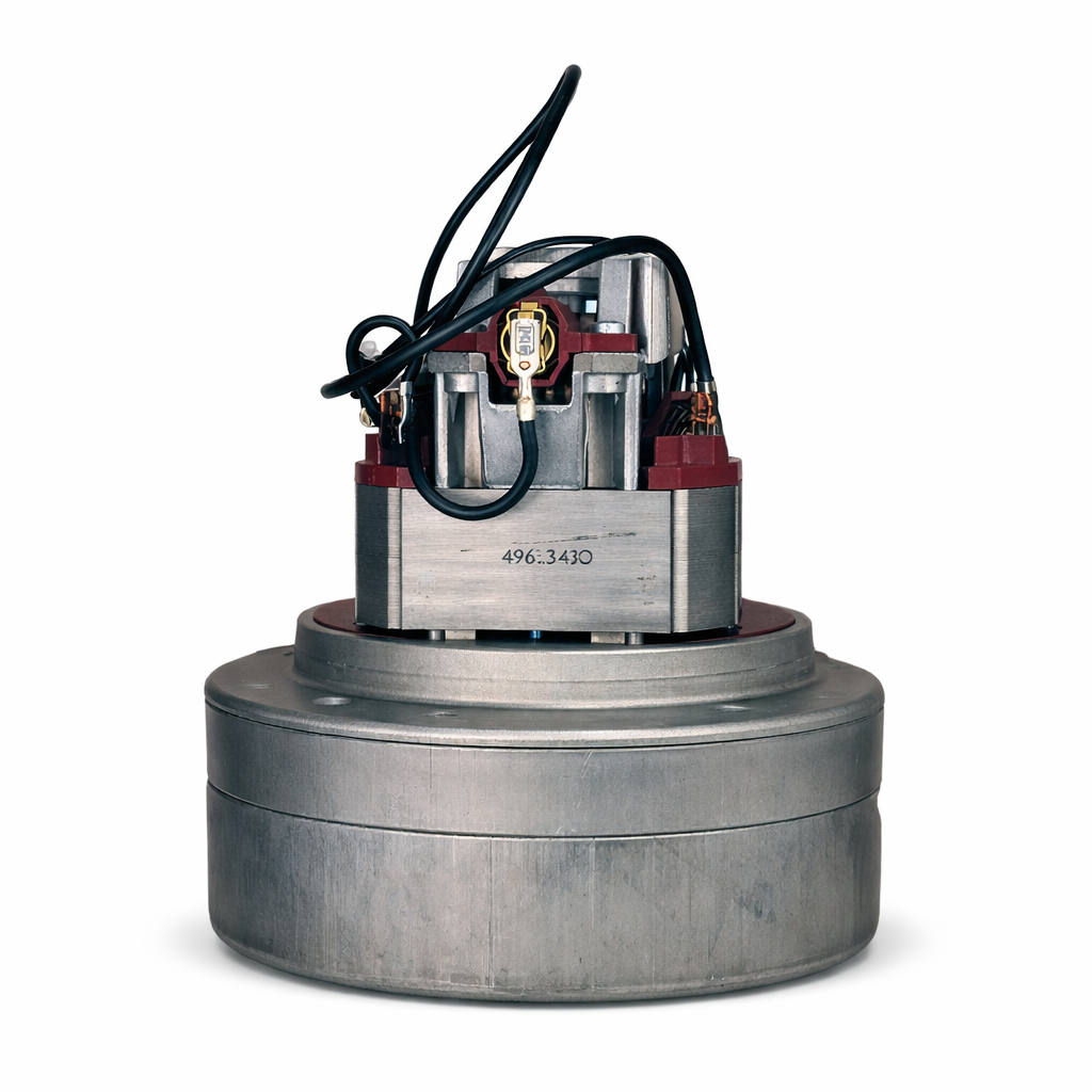 Domel 4963430 Vacuum Motor 120V Thru-Flow 5.7in Diameter 2 stage