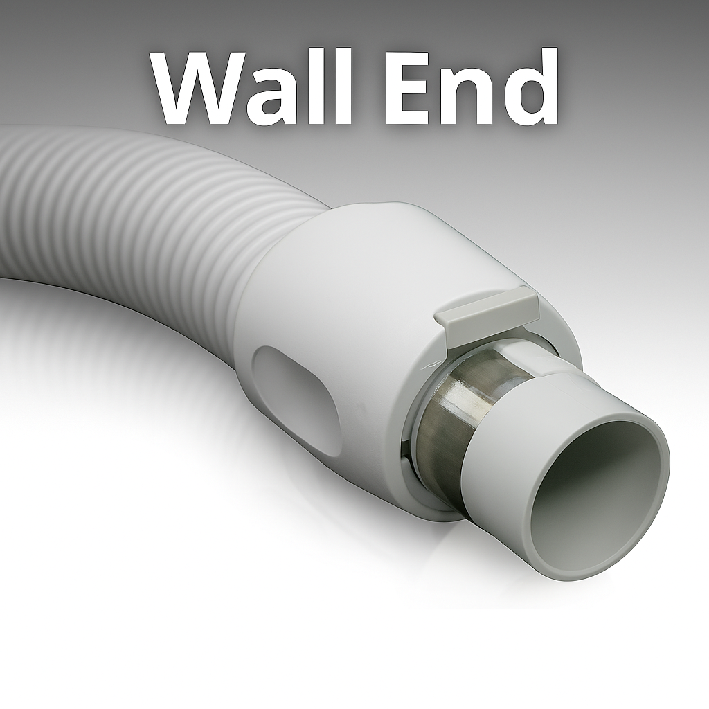 High-quality central vacuum hose with low voltage wiring and anti-kink build