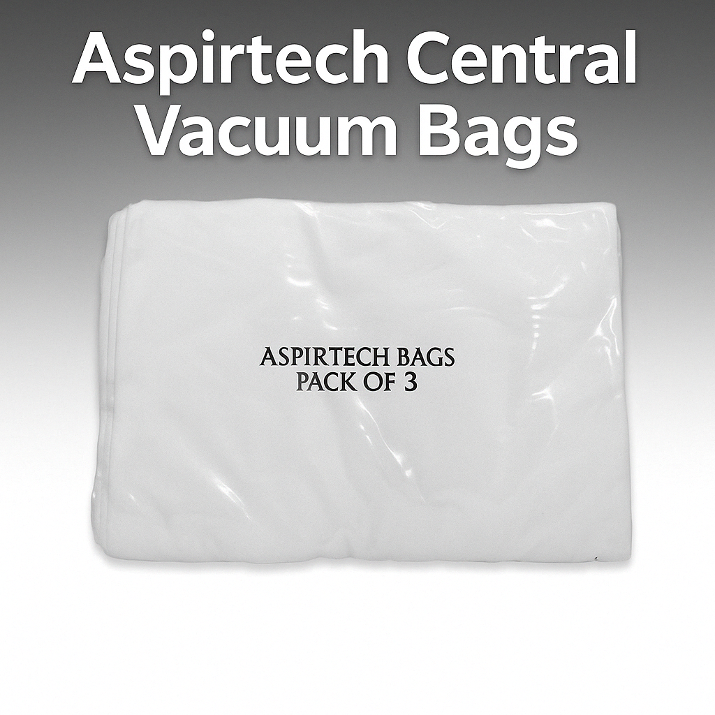 2-pack HEPA-certified Aspirtech central vacuum replacement bags