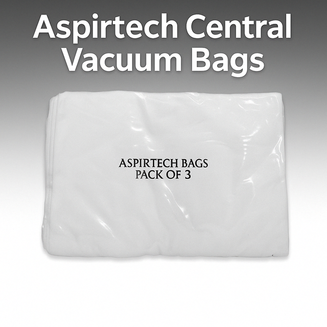 2-pack HEPA-certified Aspirtech central vacuum replacement bags