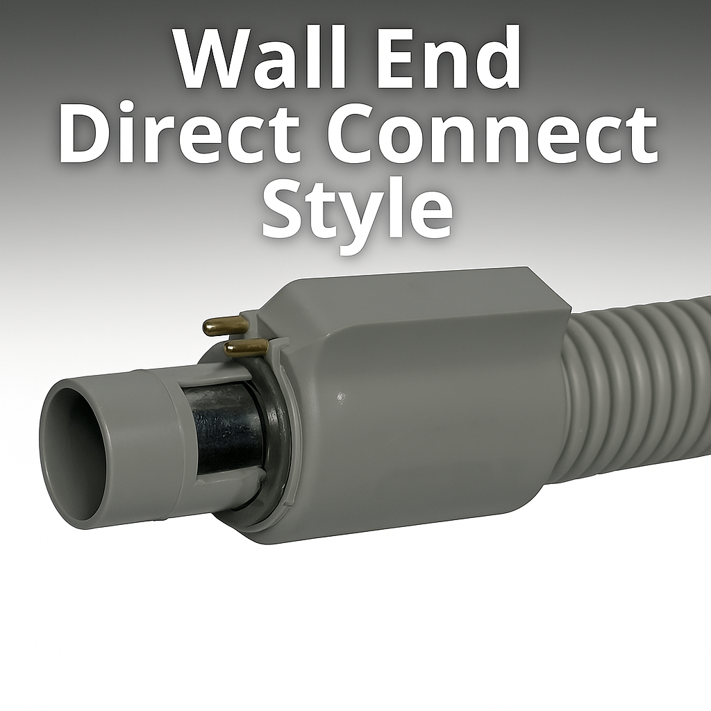 Direct Connect Electric Central Vacuum Hose - Seamless Power, Ultra-Flexible, Effortless Cleaning Performance