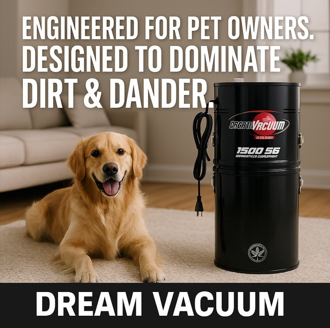 Central Vacuum Dream vacuum Model 1500SE-B Double Filtration