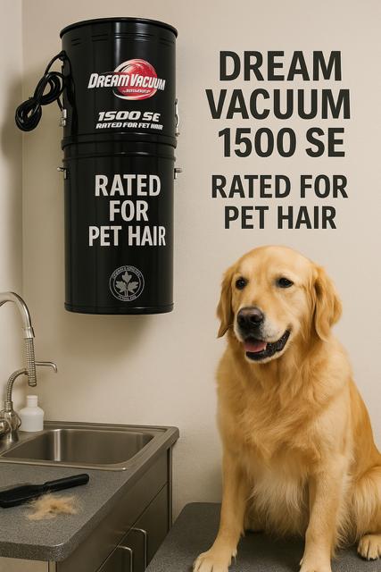 Central Vacuum Dream vacuum Model 1500SE-B Double Filtration