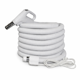 30ft Pigtail Electric Central Vacuum Hose – Lightweight, Durable, Multiple Lengths Available
