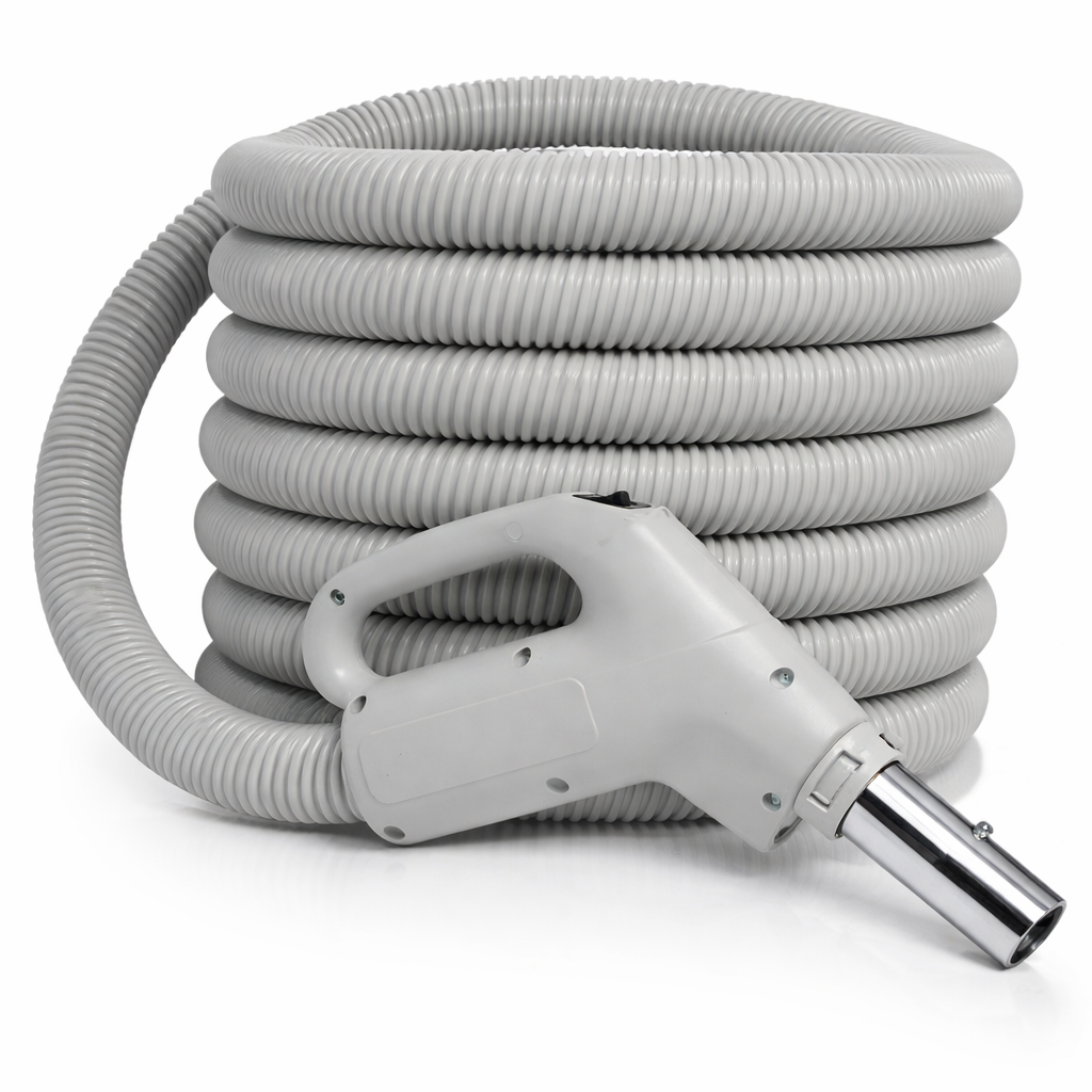 Central Vacuum Hose Low Voltage 50ft Crush-Proof Light-weight Non-Electric (Grey)