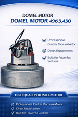 Domel 4963430 Vacuum Motor 120V Thru-Flow 5.7in Diameter 2 stage