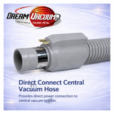Direct Connect Electric Central Vacuum Hose - Seamless Power, Ultra-Flexible, Effortless Cleaning Performance