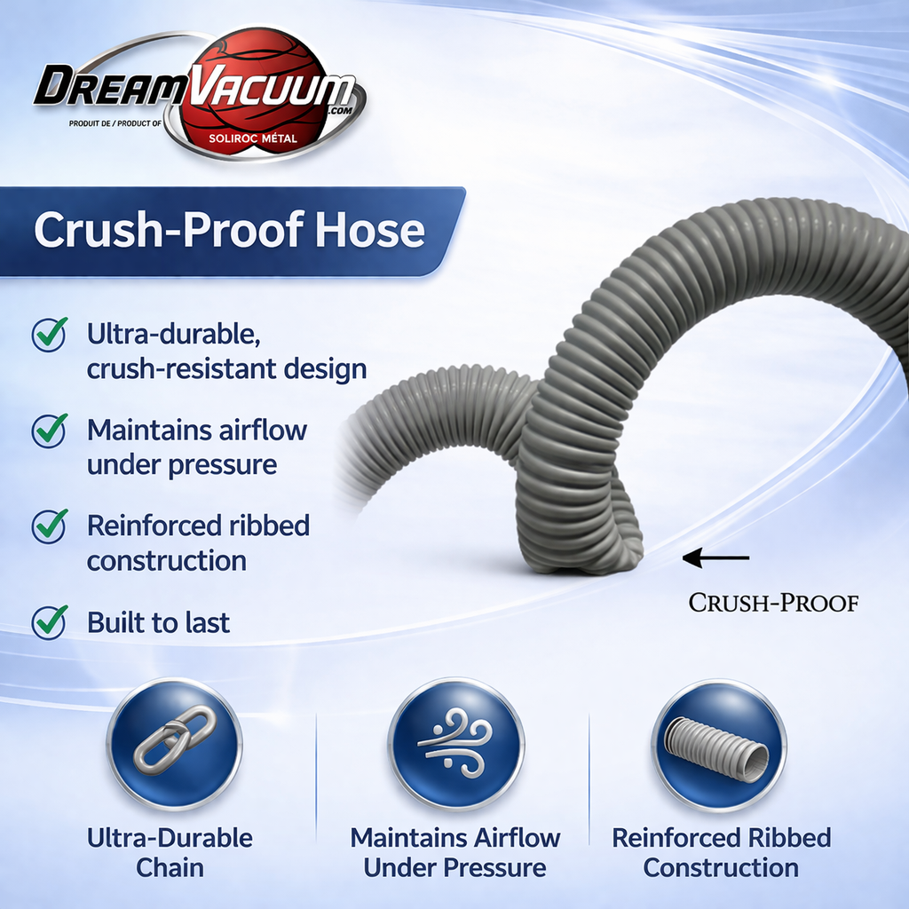 50ft Central Vacuum Hose – Durable, Lightweight & Universal Fit for Easy Cleaning