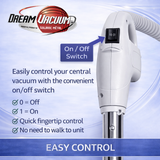 30ft Pigtail Electric Central Vacuum Hose – Lightweight, Durable, Multiple Lengths Available