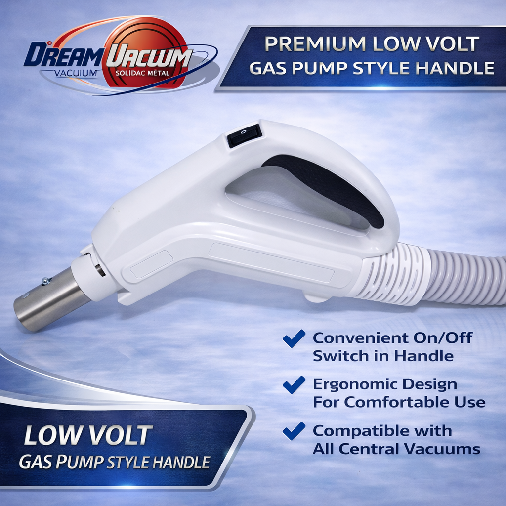 Central Vacuum Hose Low Voltage 50ft Crush-Proof Light-weight Non-Electric (Grey)