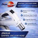Central Vacuum Hose Low Voltage 50ft Crush-Proof Light-weight Non-Electric (Grey)