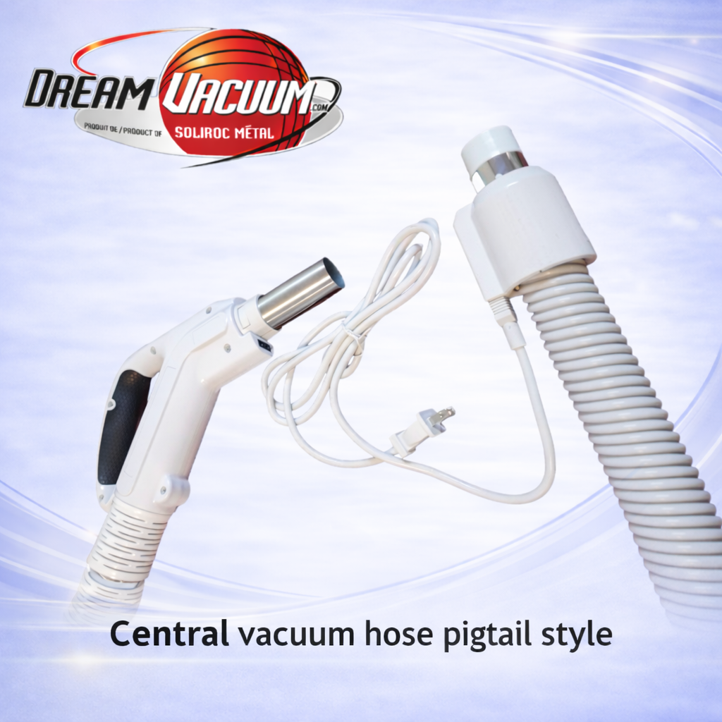30ft Pigtail Electric Central Vacuum Hose – Lightweight, Durable, Multiple Lengths Available