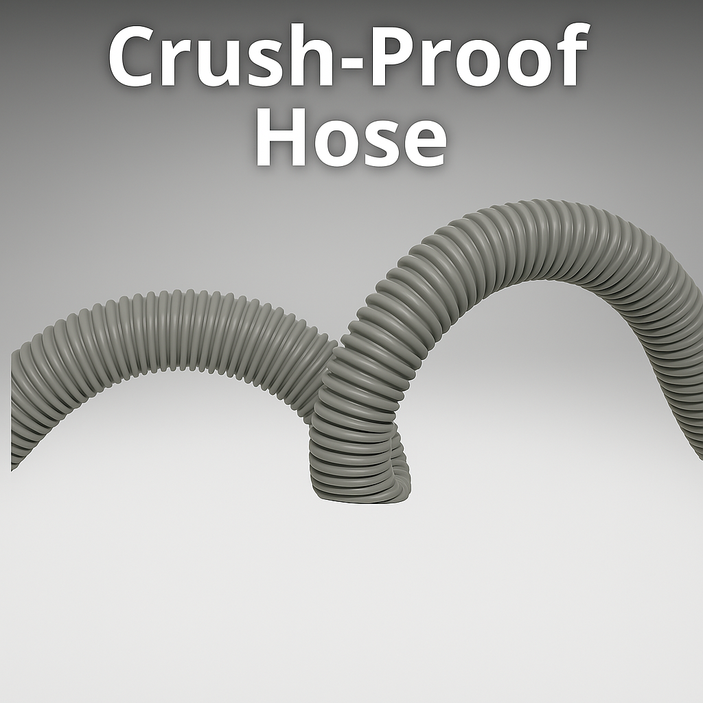 Flexible low voltage hose for central vacuum systems – crush-resistant