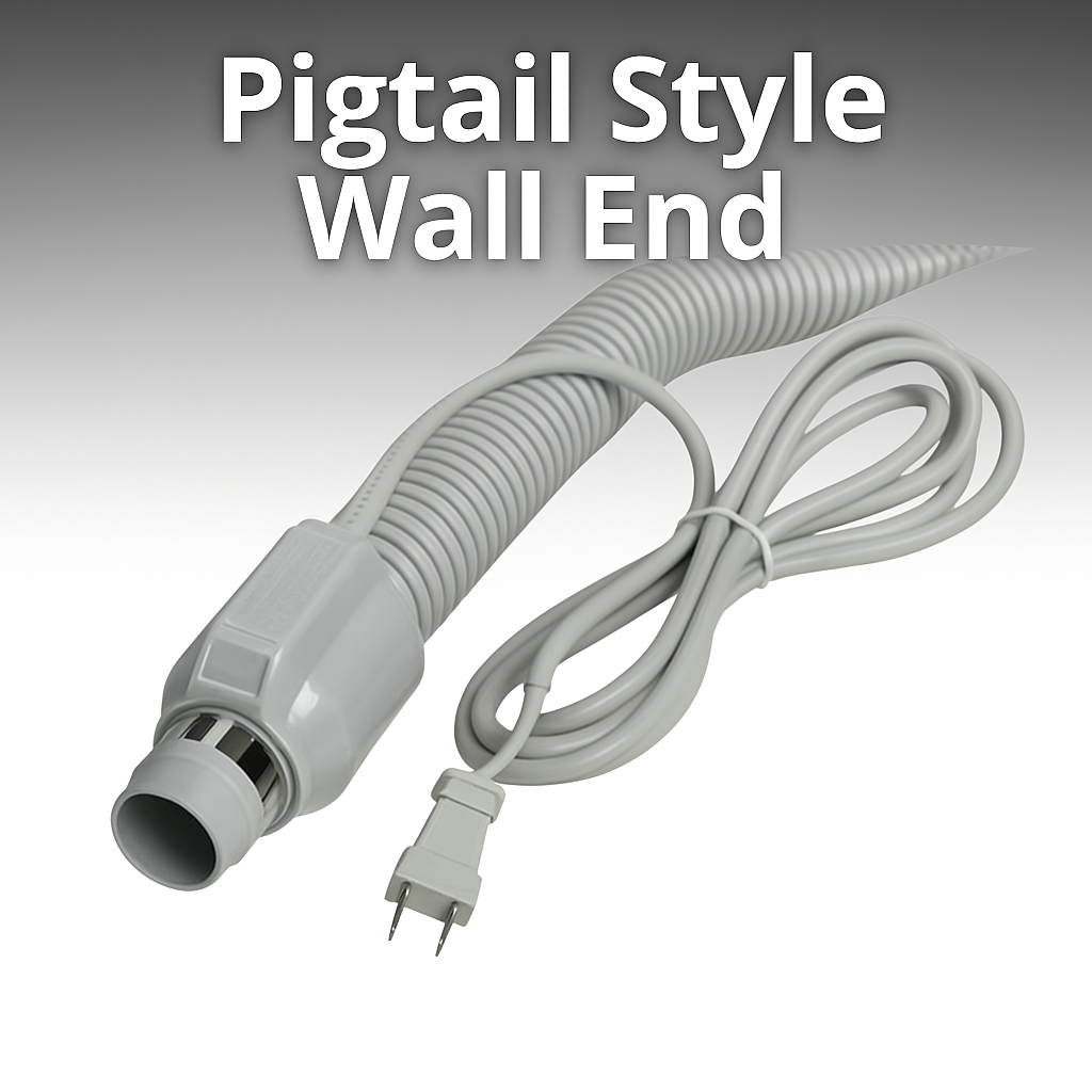 30ft Pigtail Electric Central Vacuum Hose – Lightweight, Durable, Multiple Lengths Available