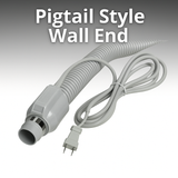 Pigtail Electric Central Vacuum Hose - Lightweight, Crush-Proof, Reliable Power for Electric Powerheads