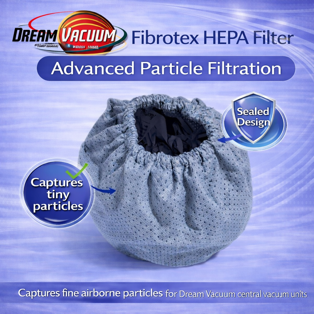 Dream Vacuum 1500SE Central Vacuum System 725 Air Watts Double HEPA Filtration